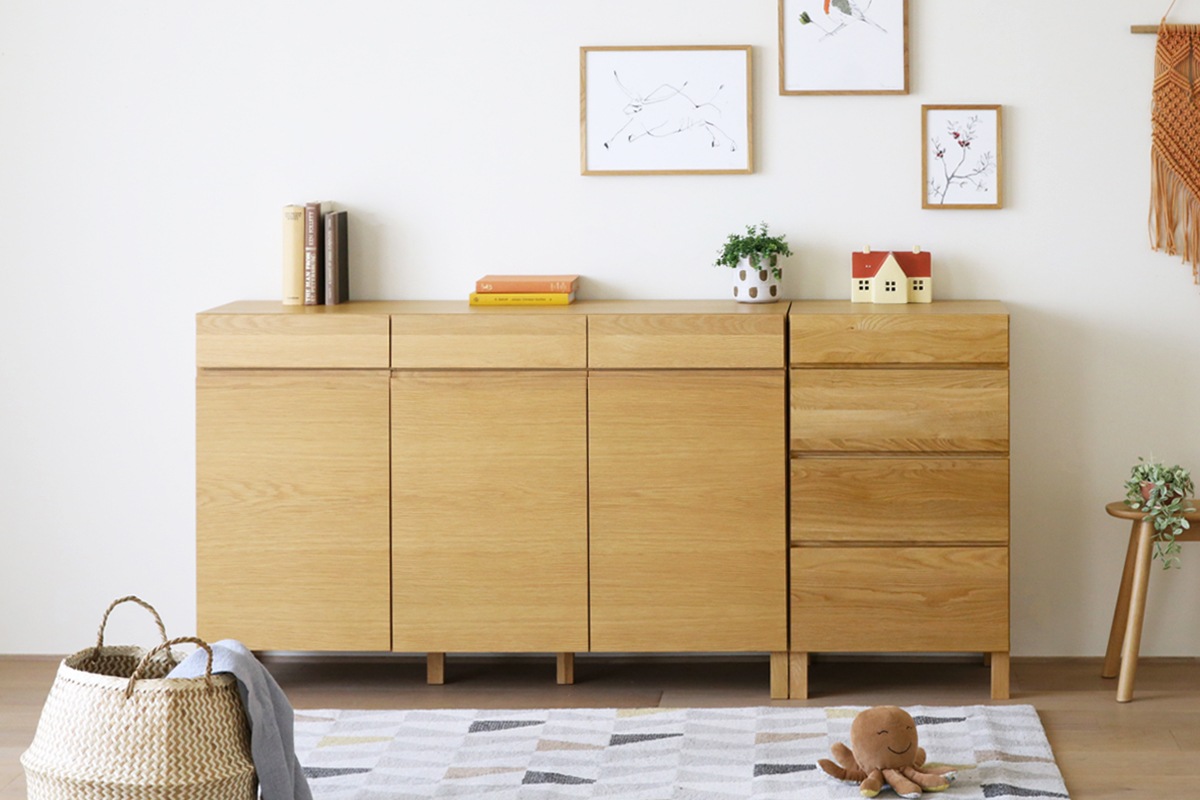 LECCE レッチェ 50リビングチェスト(D39.5cm) オーク