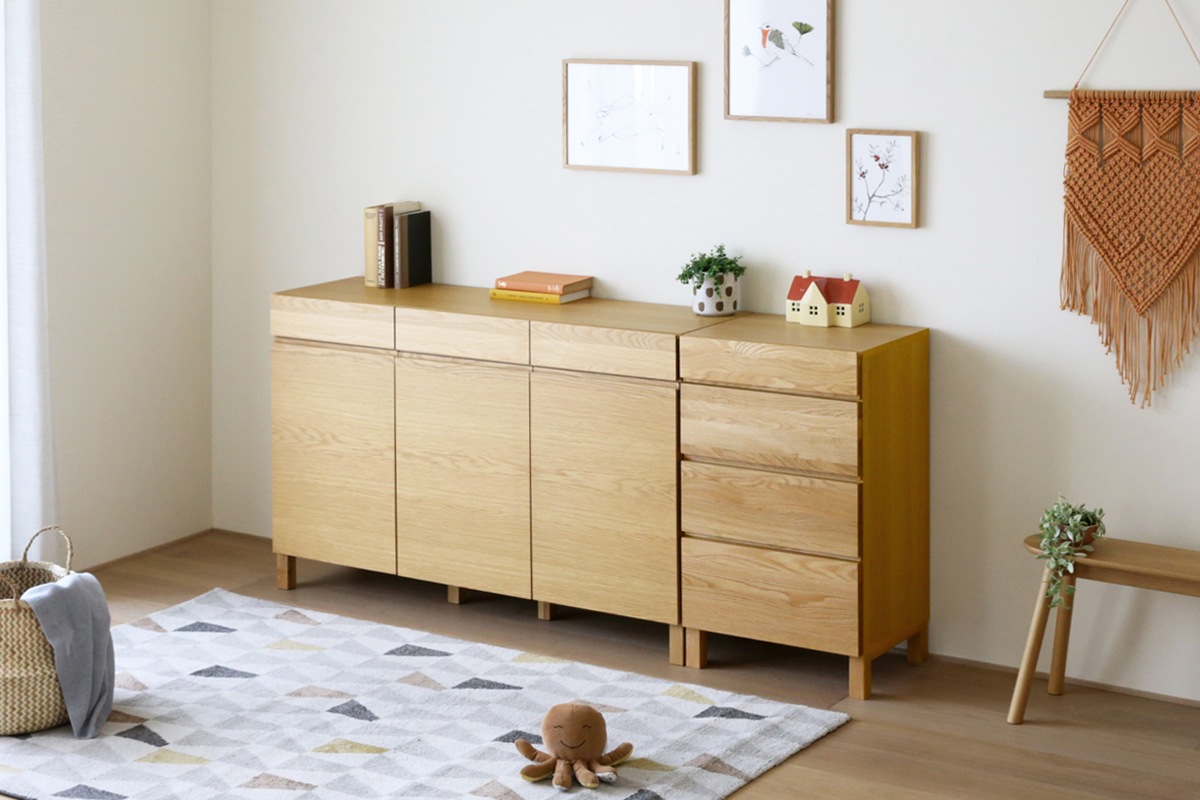 LECCE レッチェ 50リビングチェスト(D39.5cm) オーク