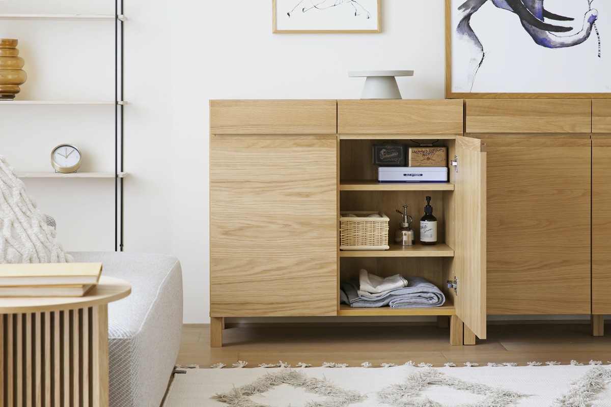 LECCE 90キャビネット オーク