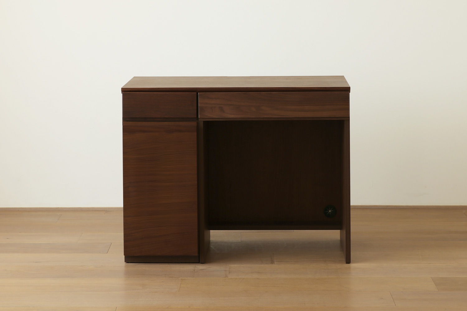 ASTER アスター DESK SET3 ウォルナット (90天板 + 30キャビネット (左開き・右開き) + 60デスク) ※置きミラー別売 ※チェア別売