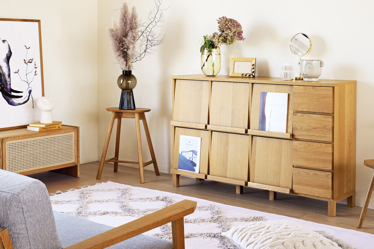 【廃番10%OFF】LECCE 143マガジンラック オーク