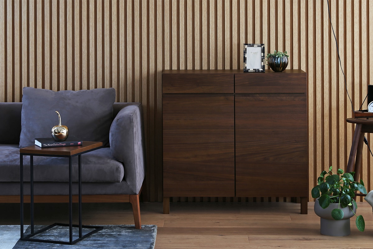 LINIE リニエ コの字テーブル オーク/ホワイトフレーム