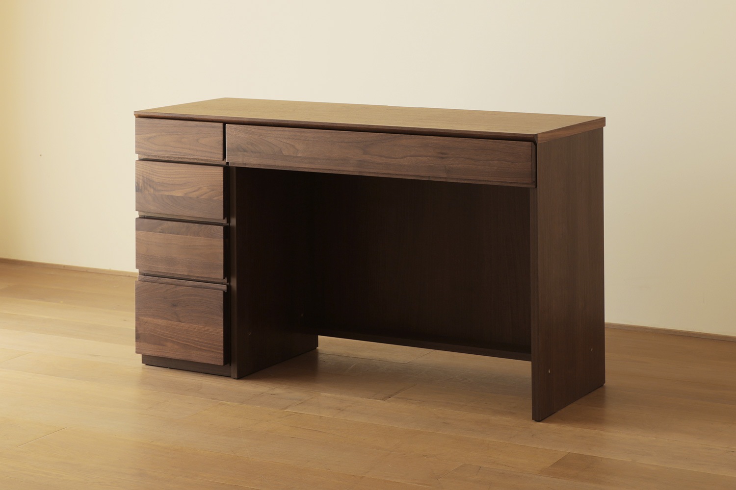 ASTER アスター DESK SET5 ウォルナット (120天板 + 30チェスト + 90デスク) ※チェア別売