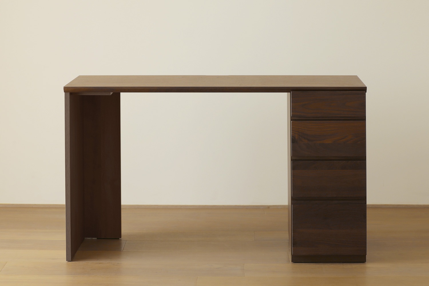 ASTER アスター DESK SET6 ウォルナット (120天板 + サイドパネル（右・左） + 30チェスト) ※チェア別売