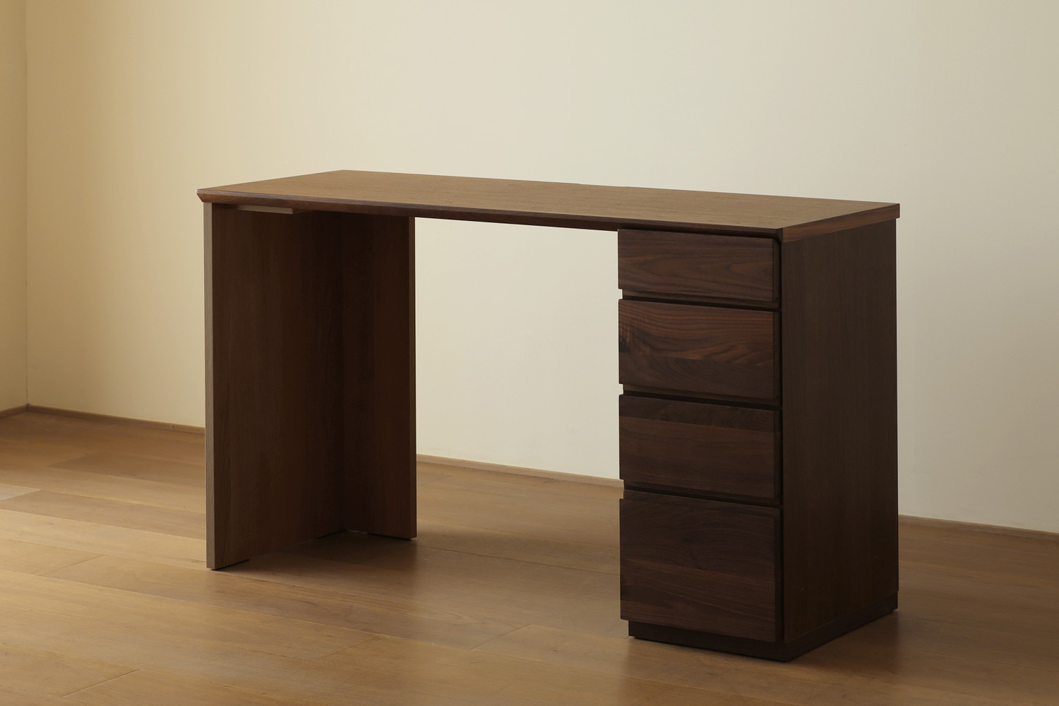 ASTER アスター DESK SET6 ウォルナット (120天板 + サイドパネル（右・左） + 30チェスト) ※チェア別売