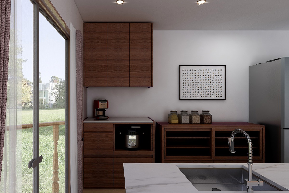 HARVEST ハーベスト【吊り戸タイプ】set 12 【幅102cm】オーク/ウォルナット