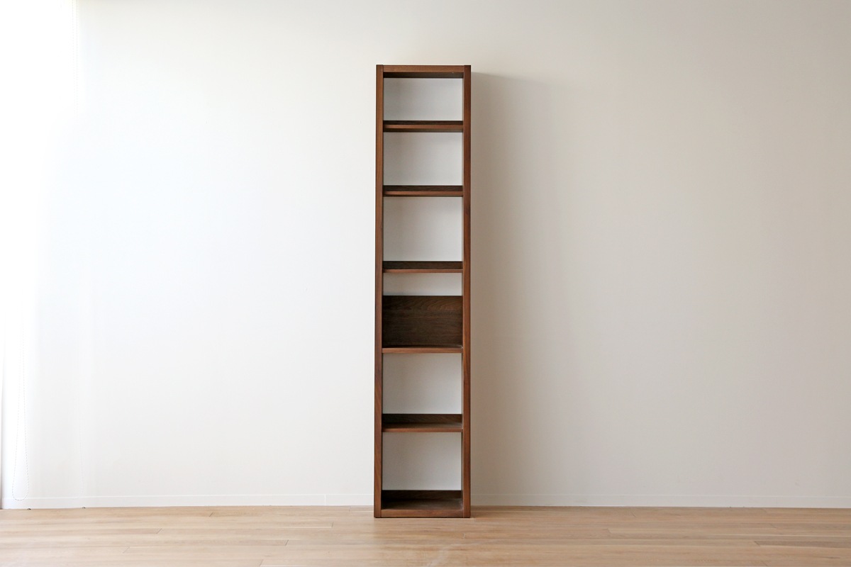GALLE 41本棚 完成品 (単体/右加工あり/左加工あり/左右加工あり）ウォルナット 幅 41cm