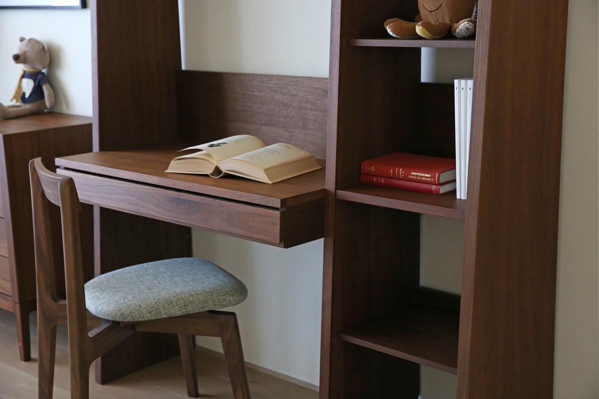 GALLE 41本棚 完成品 (単体/右加工あり/左加工あり/左右加工あり）ウォルナット 幅 41cm