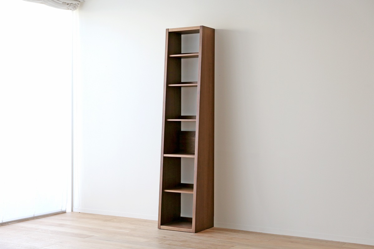 GALLE 41本棚 完成品 (単体/右加工あり/左加工あり/左右加工あり）ウォルナット 幅 41cm