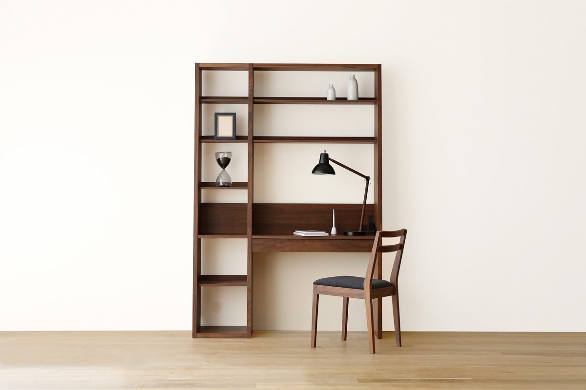 GALLE 41本棚 完成品 (単体/右加工あり/左加工あり/左右加工あり）ウォルナット 幅 41cm