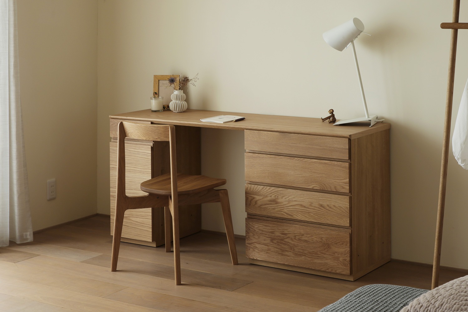 ASTER アスター DESK SET6 150天板 + 30キャビネット(左開き・右開き) + 60