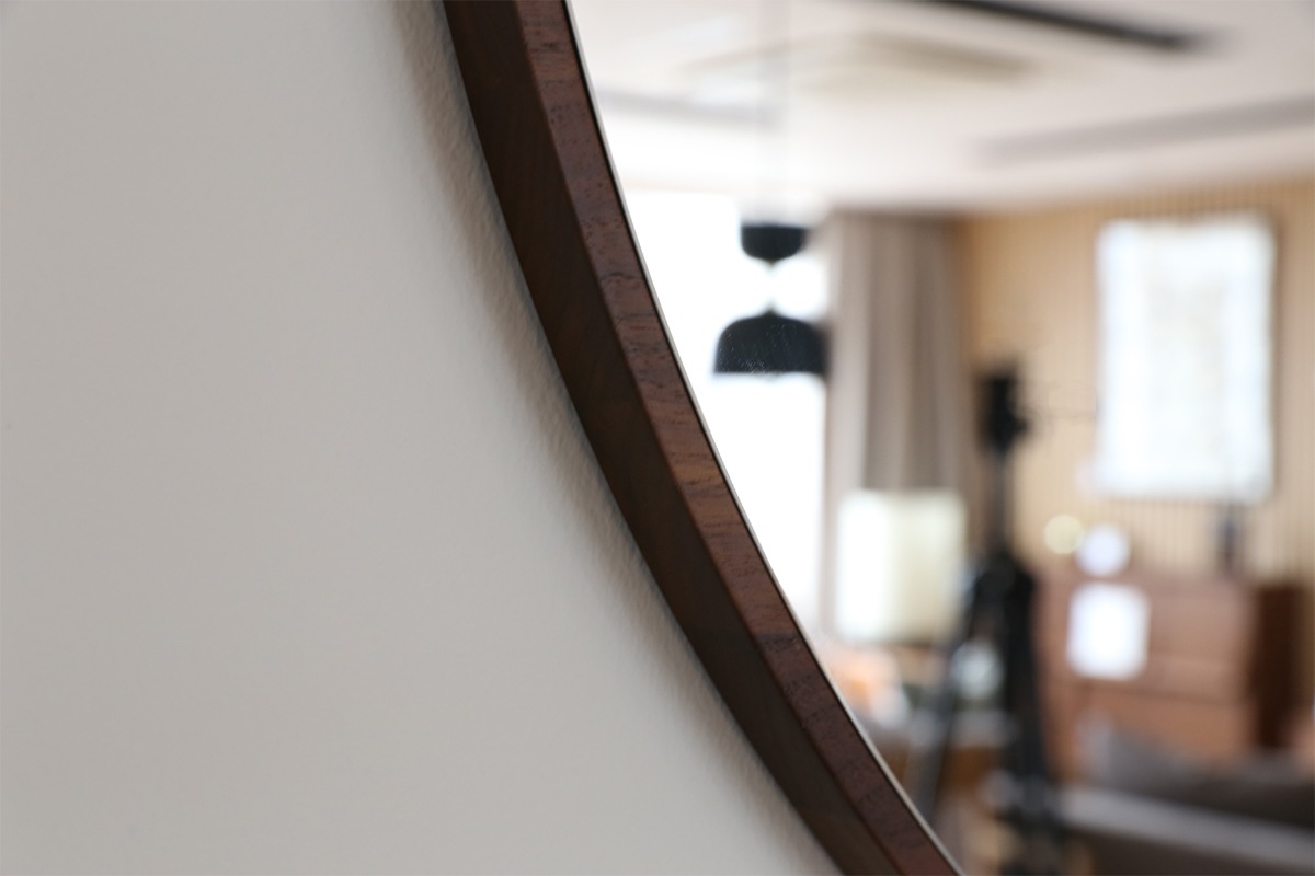 PLAIN ROUND MIRROR φ40 ウォルナット