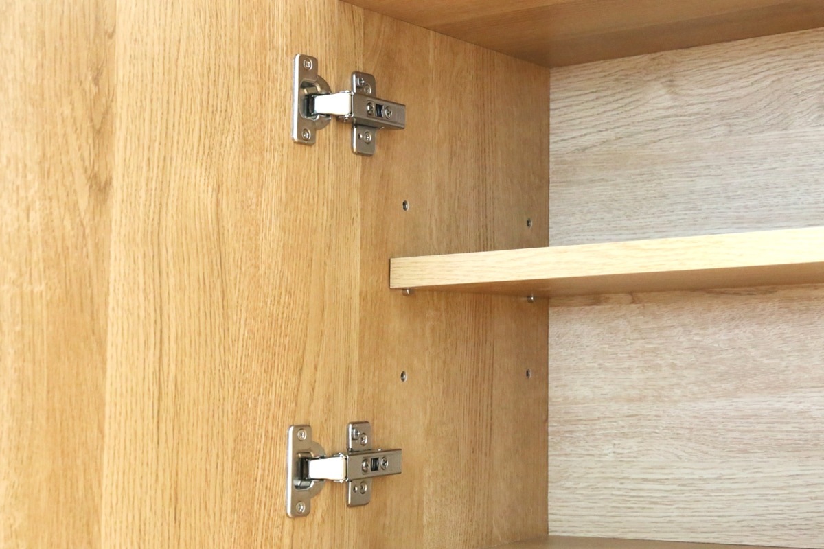 TONG SET5 オーク (W120天板 ＋ W120H42オープンラック ＋ W120キャビネット ＋ W120棚付き脚)