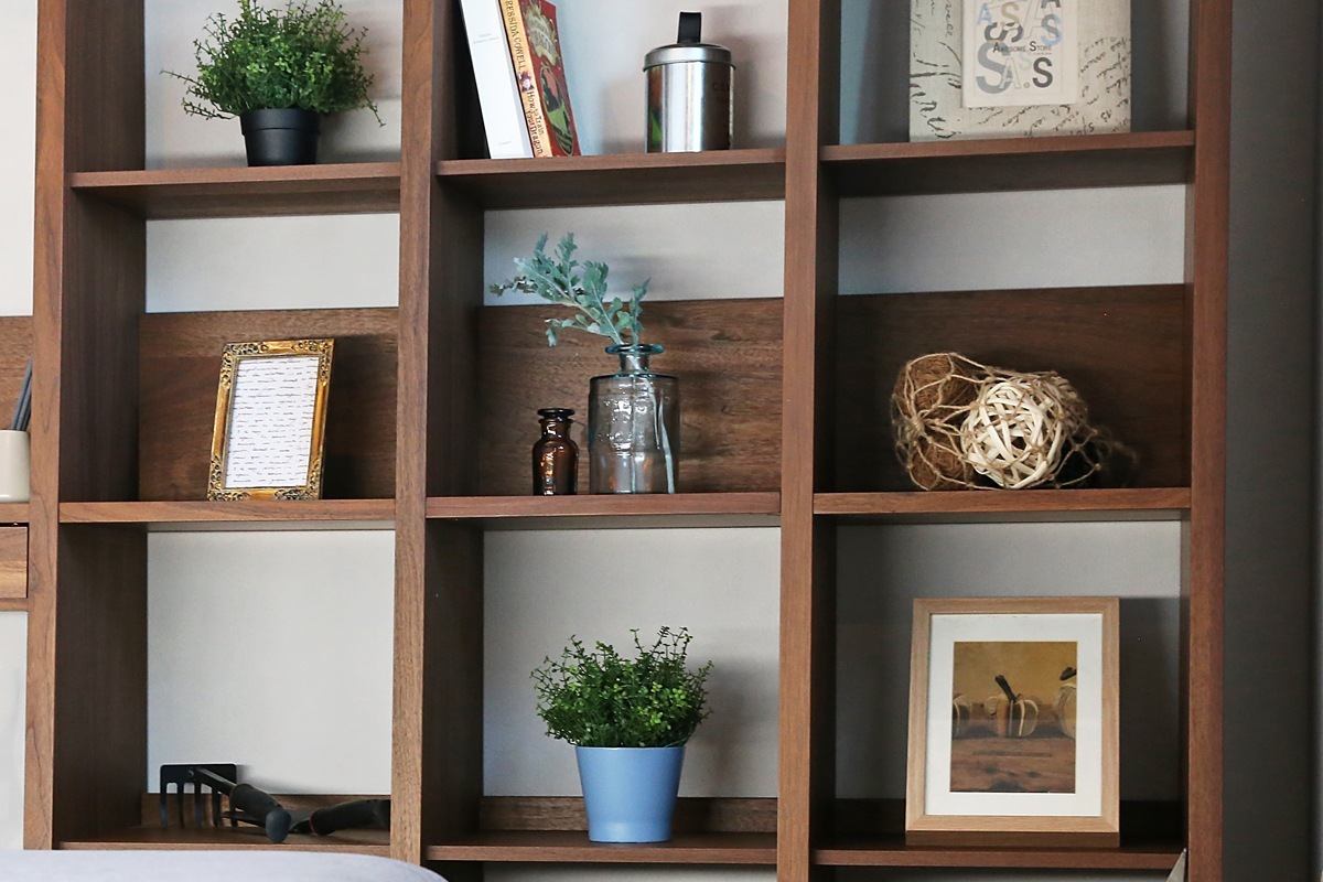 GALLE 35本棚パーツ ウォルナット