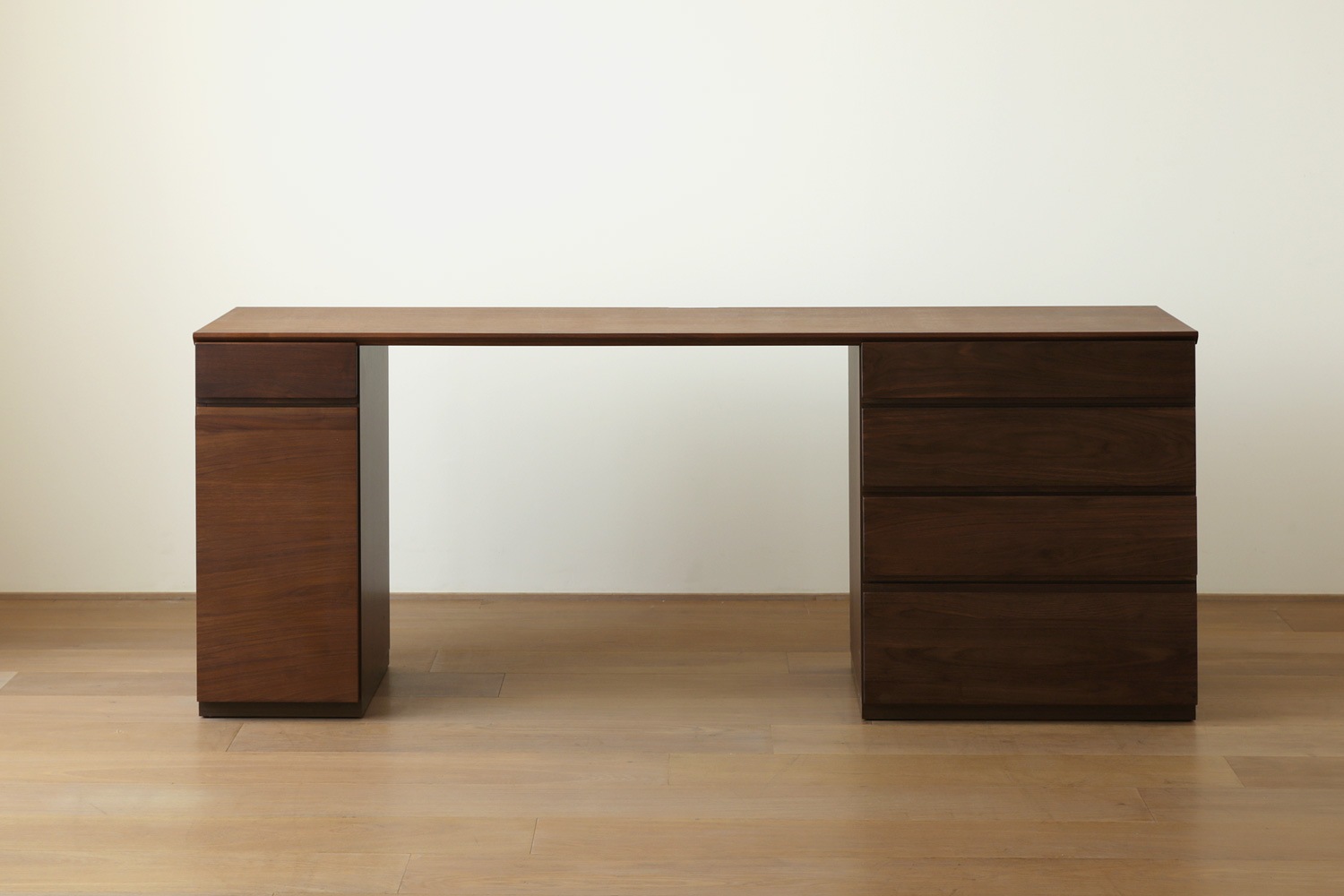 ASTER アスター DESK SET10 ウォルナット (180天板 + 30キャビネット(左開き・右開き) ＋ 60チェスト) ※チェア別売