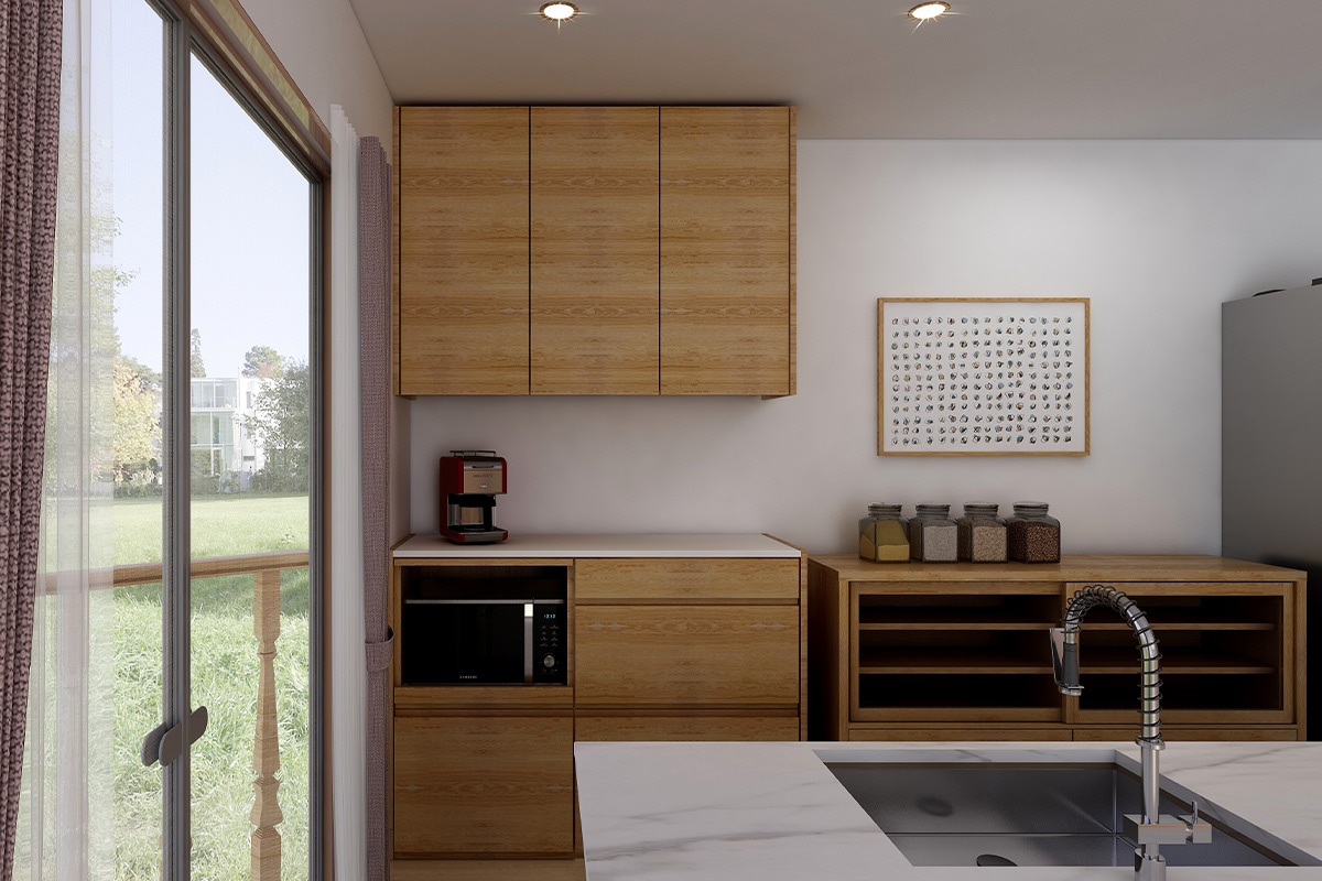 HARVEST ハーベスト【吊り戸タイプ】set 15【幅130cm】オーク/ウォルナット