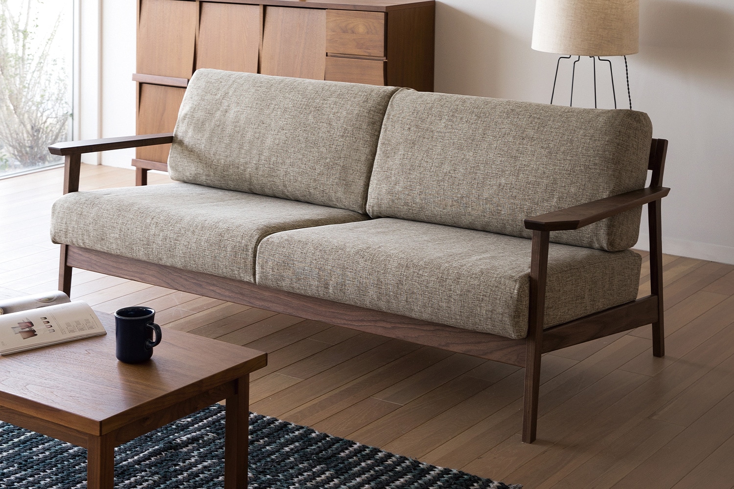 CEBU SOFA セブ 3人掛け ウォルナット【受注生産】