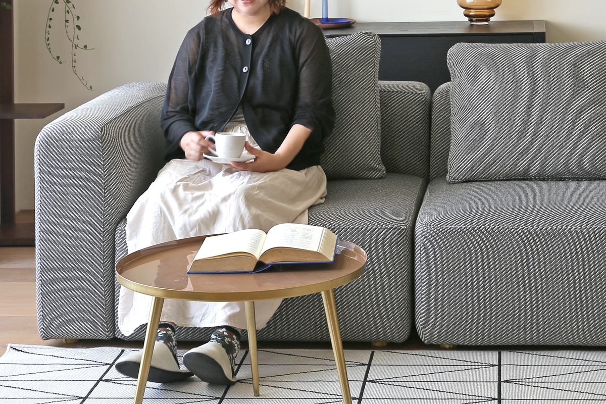 SUMOWA SOFA SET8 グレー 1人掛けソファ(左肘)＋シェーズロング(右肘