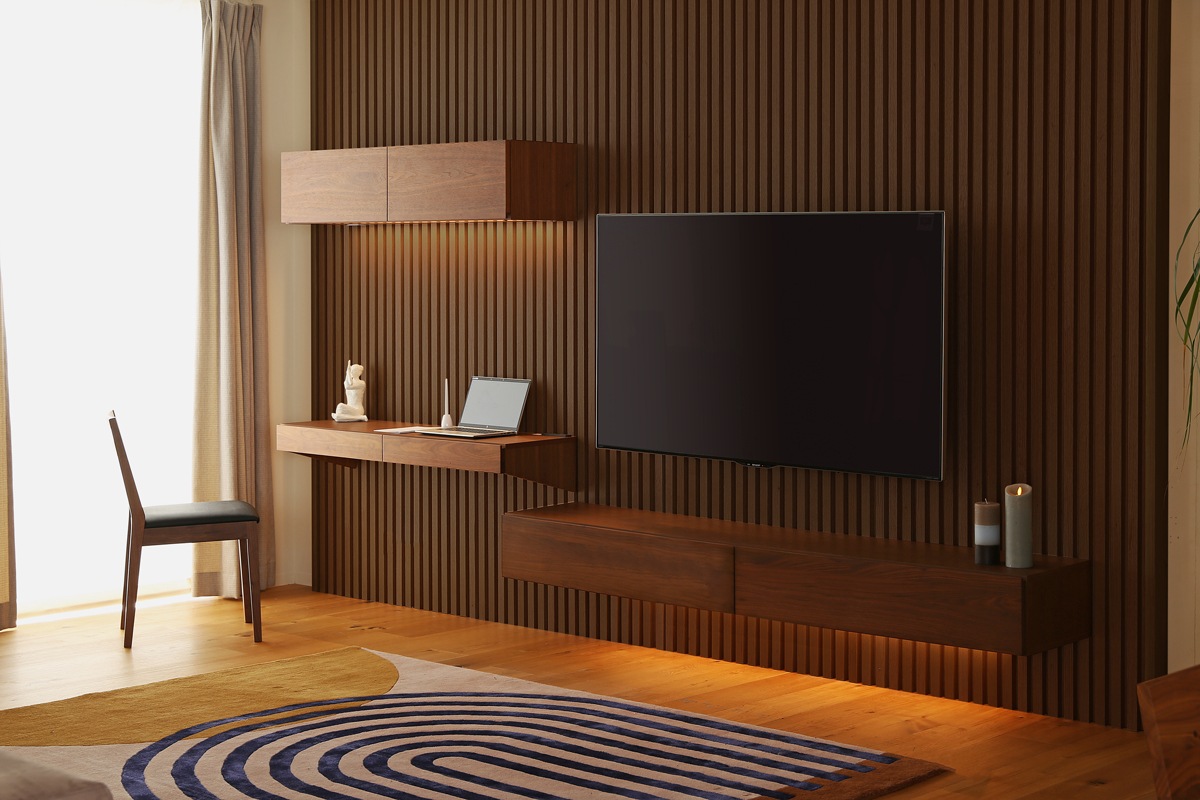 WOOD RIB PANEL デラックスタイプ パネル W90×H240 ウォルナット