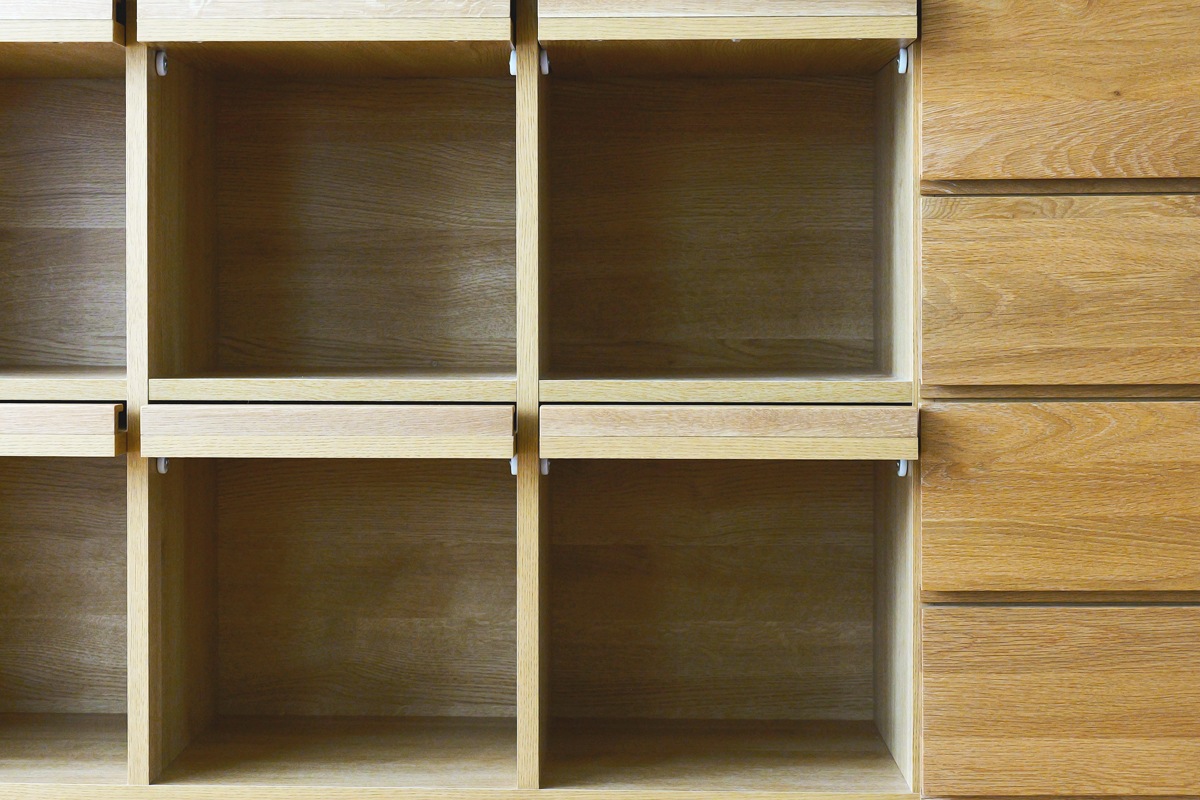 LECCE 143マガジンレコードラック オーク