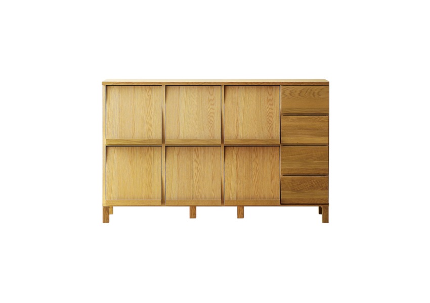 LECCE 143マガジンレコードラック オーク