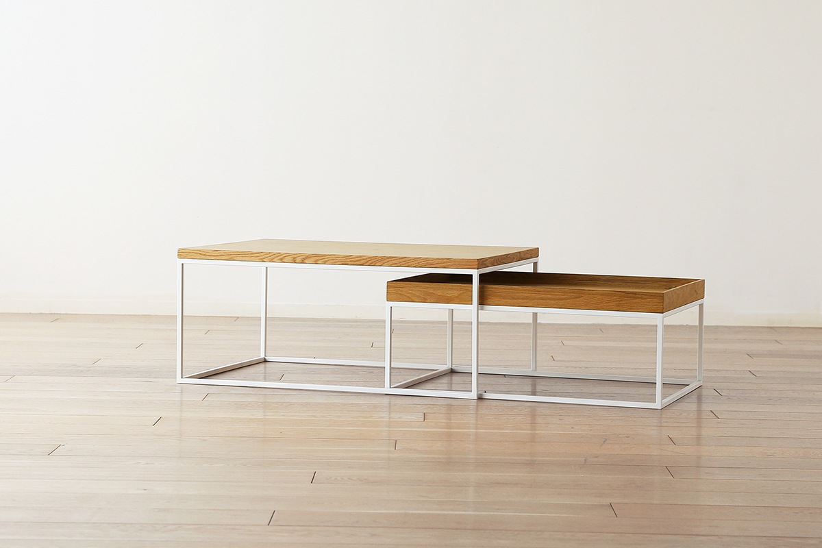 LINIE LIVING TABLE オーク/ホワイトフレーム
