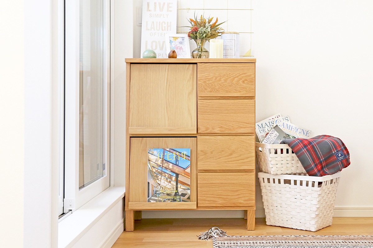 LECCE 105マガジンレコードラック ウォルナット