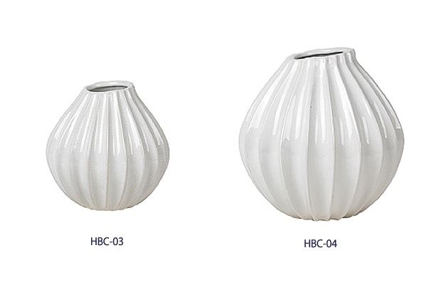 VASE WIDE IVORY(HBC-03/04)