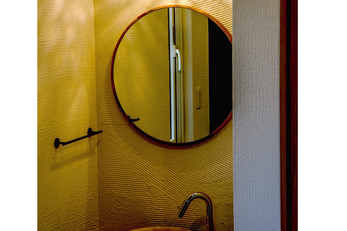 PLAIN ROUND MIRROR φ60cm ウォルナット