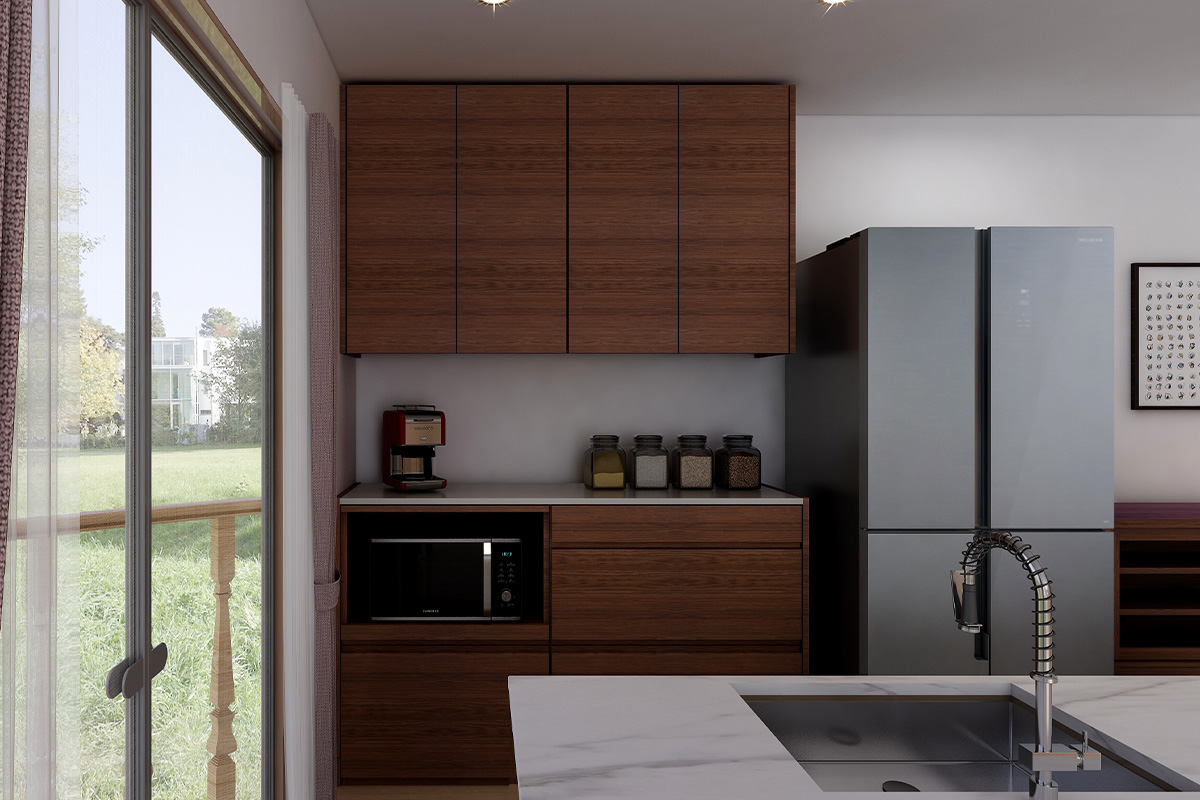 HARVEST ハーベスト【吊り戸タイプ】set 18【幅158cm】オーク/ウォルナット