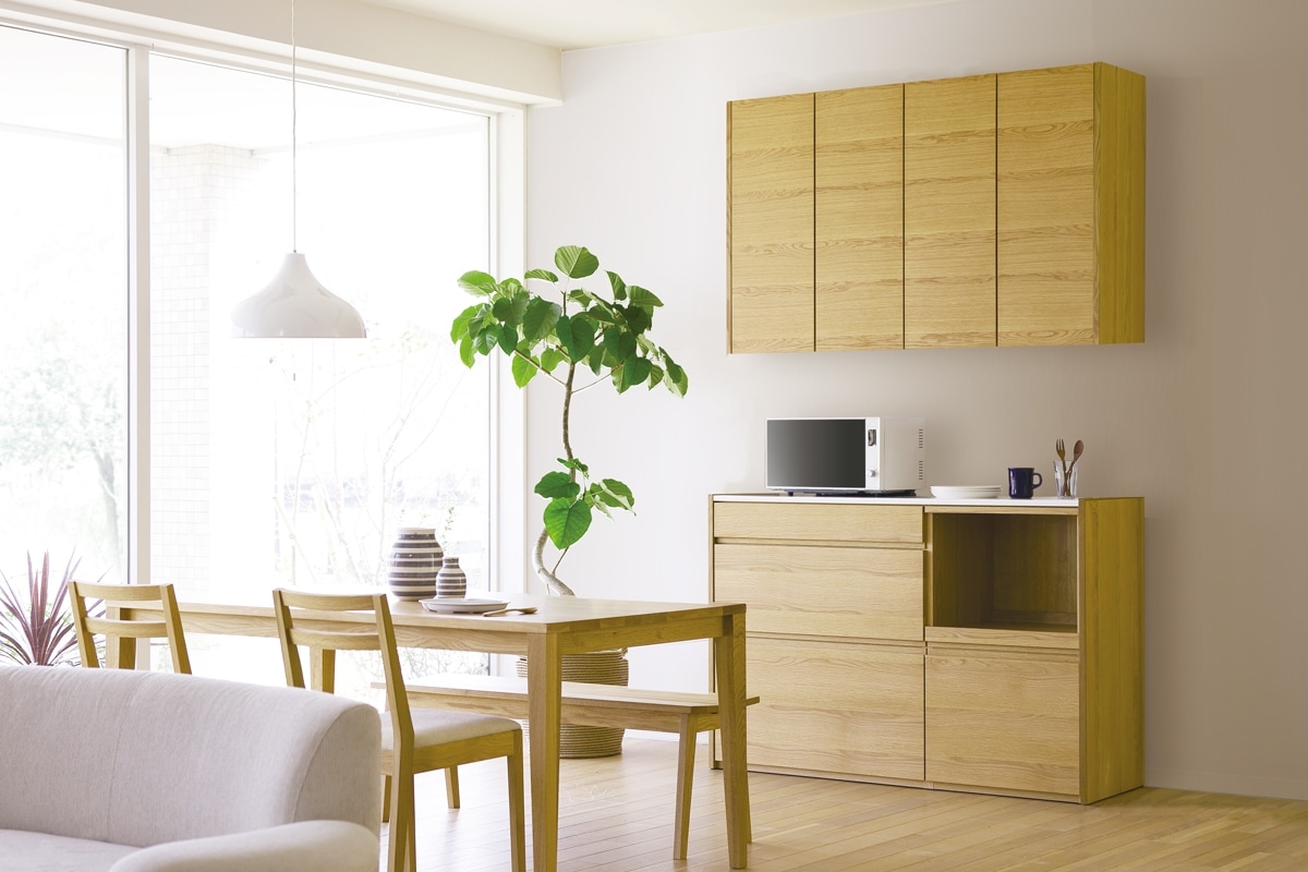 HARVEST ハーベスト【吊り戸タイプ】set 18【幅158cm】オーク/ウォルナット