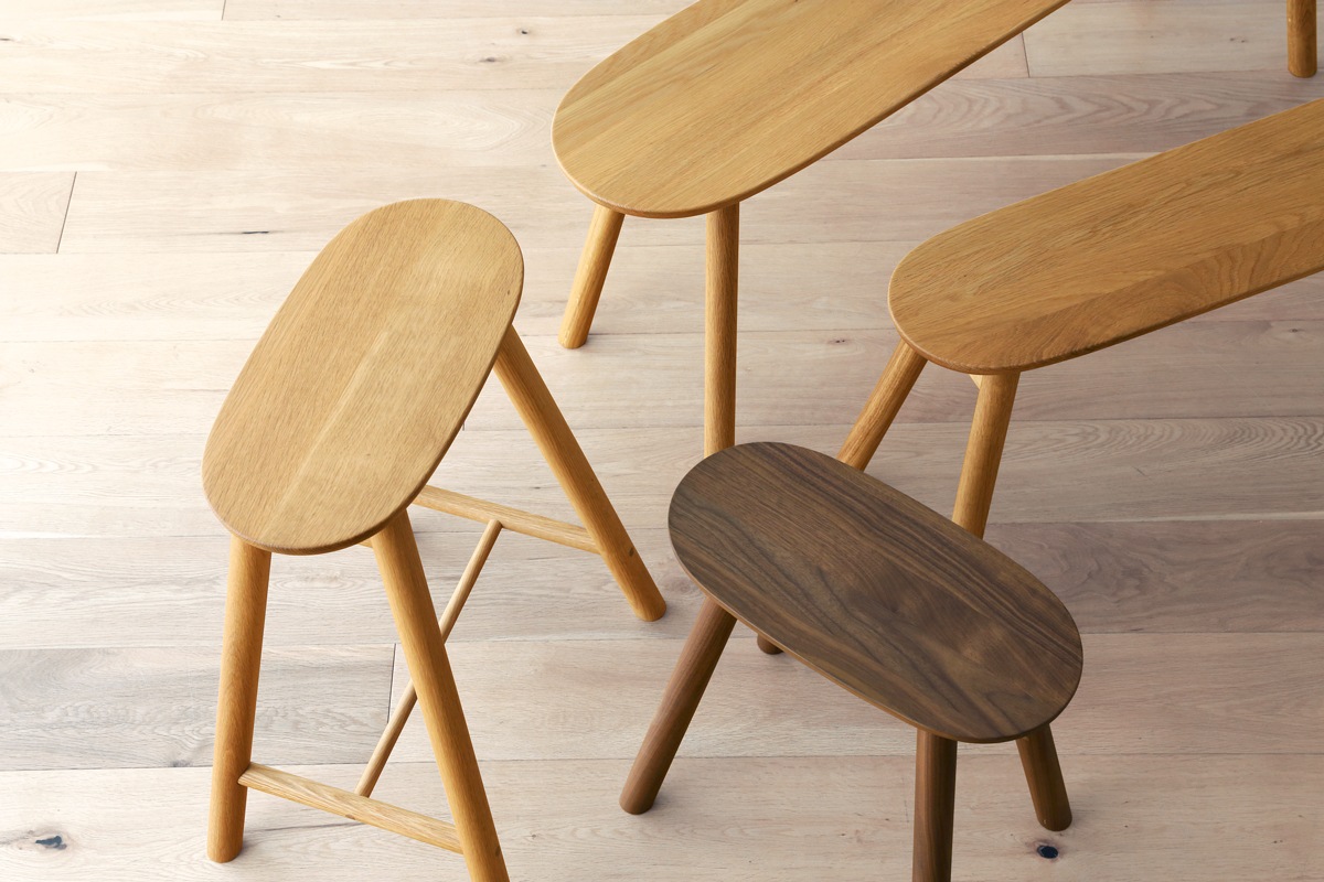 RUBE 90ワイドスツール ウォルナット