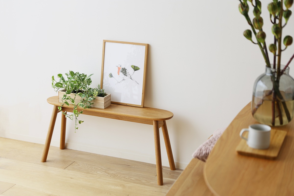 RUBE 90ワイドスツール ウォルナット