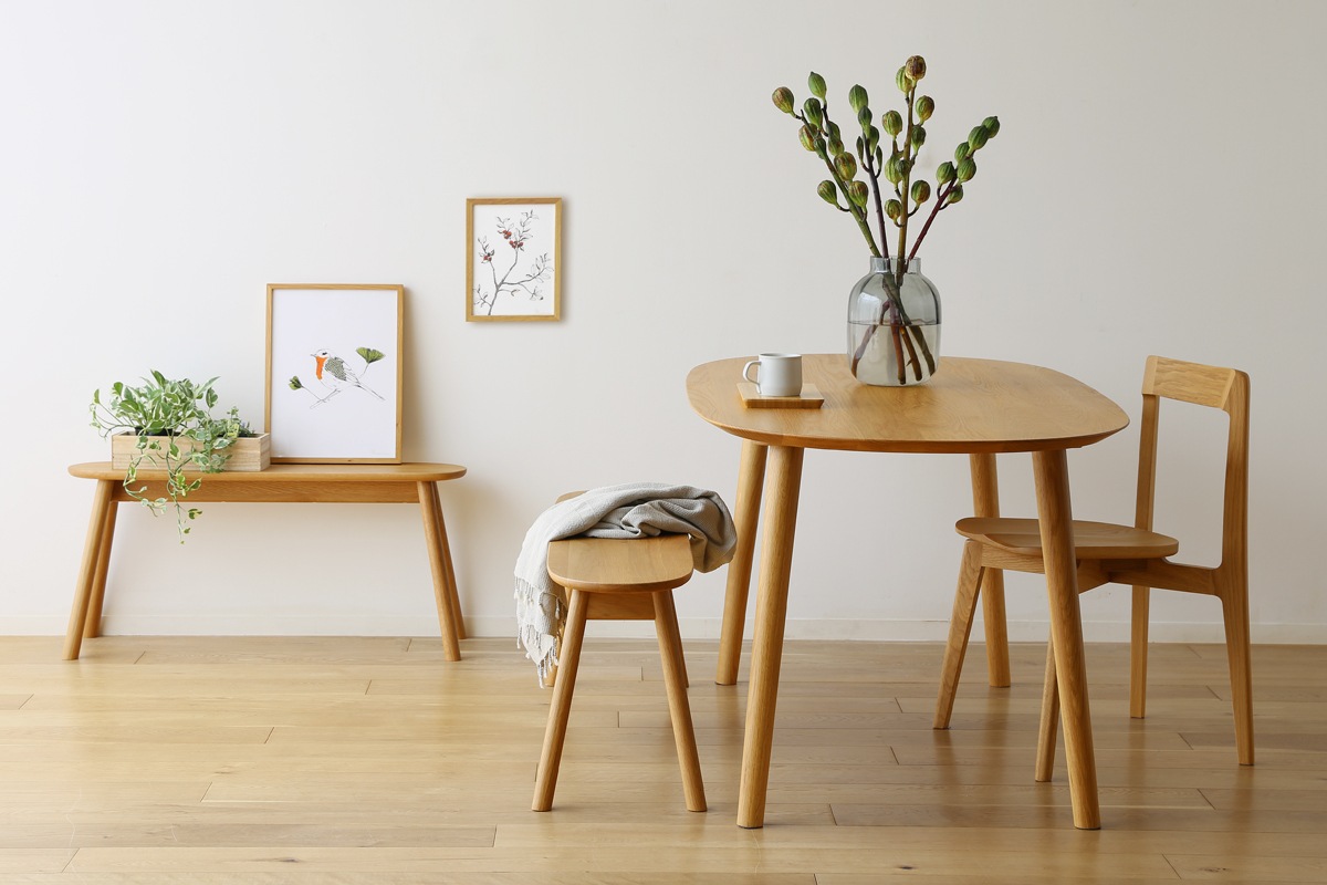 RUBE 90ワイドスツール ウォルナット