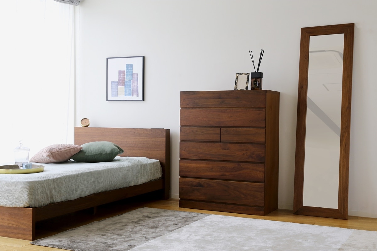 LECCE 105ハイチェスト ウォルナット