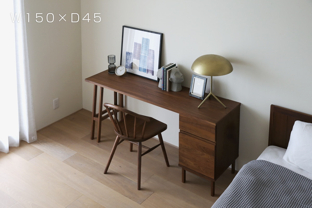 PLAIN DESK プレーンデスク オーダー突板天板 ・幅 60〜240 cm・奥行き