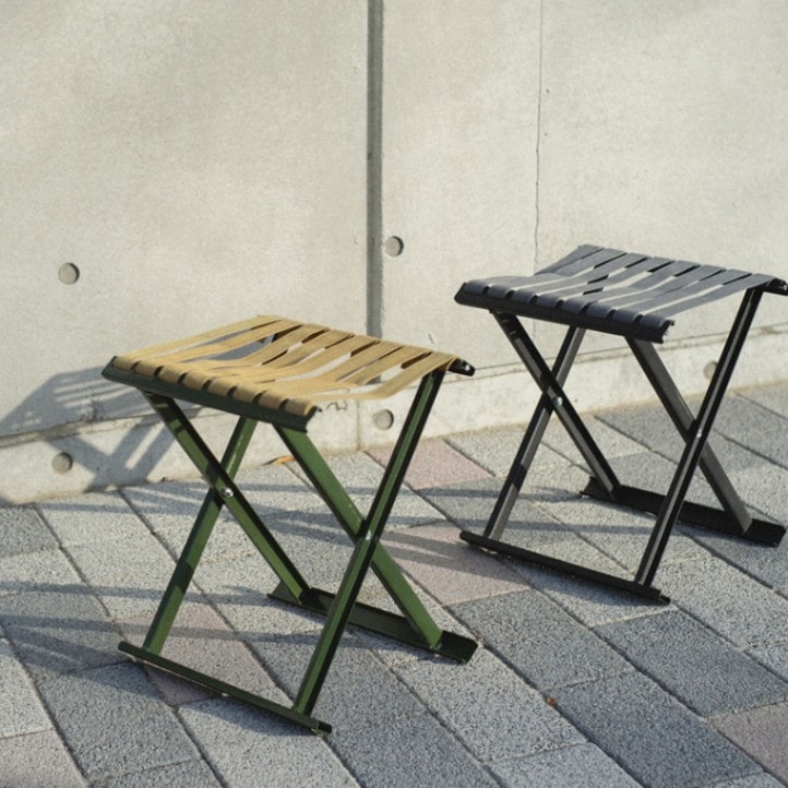 amabro アマブロ  FOLDING BELT STOOL 折りたたみチェア（耐荷重150kg）【アウトドア】