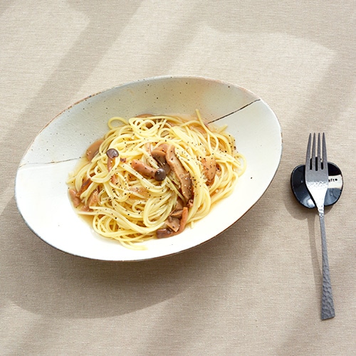 古谷製陶所（古谷浩一）荒鉄線 楕円深鉢【信楽焼 カレー皿 パスタ皿】