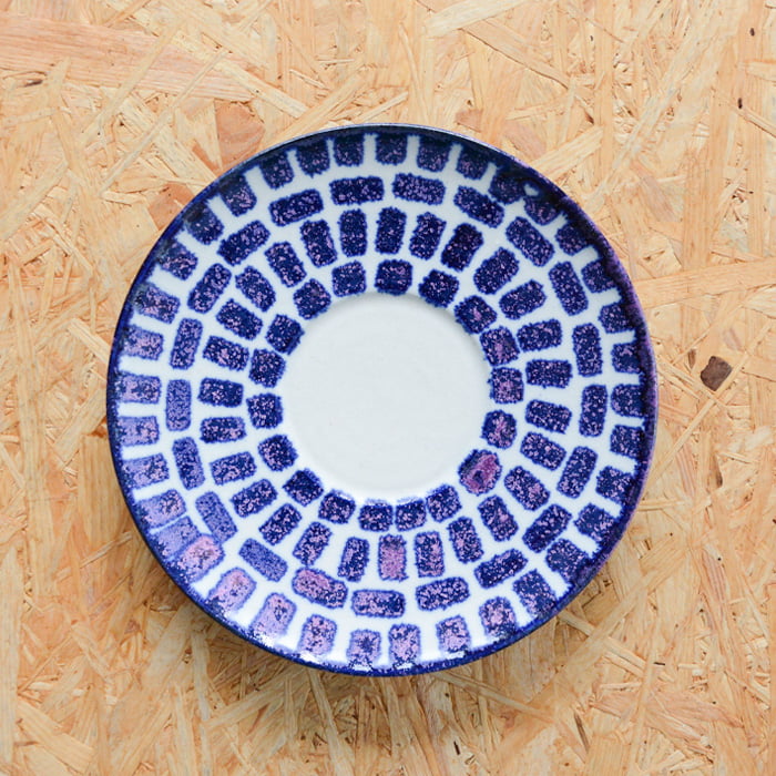 本郷里奈 ラピス モザイク 6寸皿（リム無し）【ケーキ皿 プレート