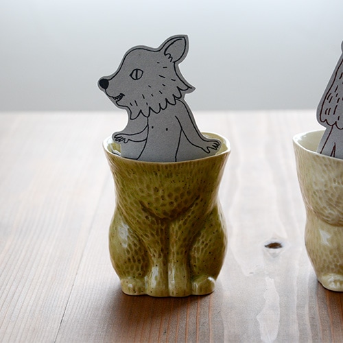 倉敷意匠 KIYATA 脱ぎたて毛皮カップ ネコ（2カラー）【ペンホルダー