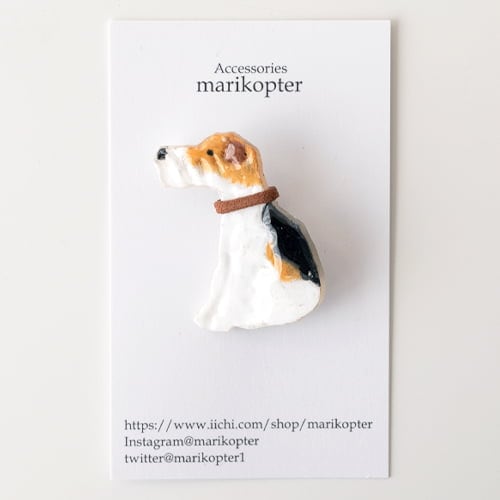 ※6月下旬発送※ marikopter ブローチ／イヌ（横向き）【マリコプター アクセサリー】