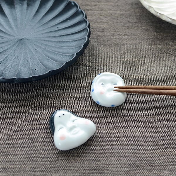 京千 おかめ・ひょっとこ 箸置き 波佐見焼