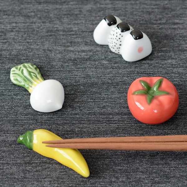 京千 食べ物の箸置き／4種類 【カトラリー】 | sen（京千）／波佐見焼