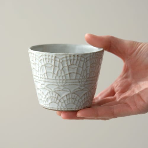 sen Doily cup S 【マグカップ 湯呑み フリーカップ そば猪口 ドイリー