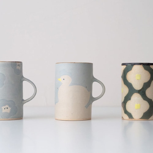 佐藤牧子 縦長マグ／3種類【さとうまきこ マグカップ 陶芸作家