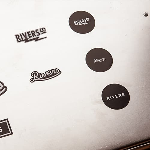 RIVERS　ロゴステッカー（小）／5種類 【キャンプ アウトドア ステッカーチューン カスタム】