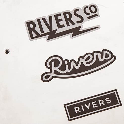 RIVERS　ロゴステッカー／3種類 【キャンプ アウトドア ステッカーチューン カスタム】