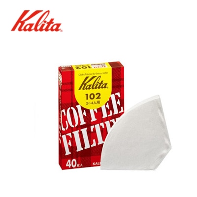 カリタ　102ロシ／ホワイト 2～4人用 （40枚入り） 13039 【kalita ハンドドリップ コーヒー用品 ペーパーフィルター】