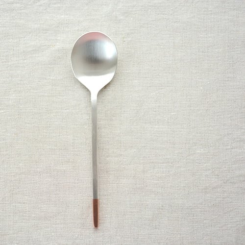 工房アイザワ 純銅 デザートスプーン  No.1400-11 【カトラリー 純銅洋食器（銀仕上げ）】
