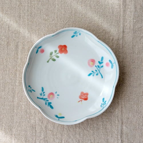 pi様】米満麻子 春色 6.5寸輪花皿 3枚セット pi様】米満麻子 春色 6.5